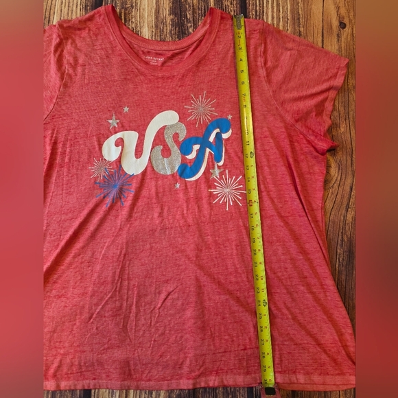 Lane Bryant Size 26/28 Patriotic USA Casual Tee Shirt Short Sleeve - Picture 8 of 8
